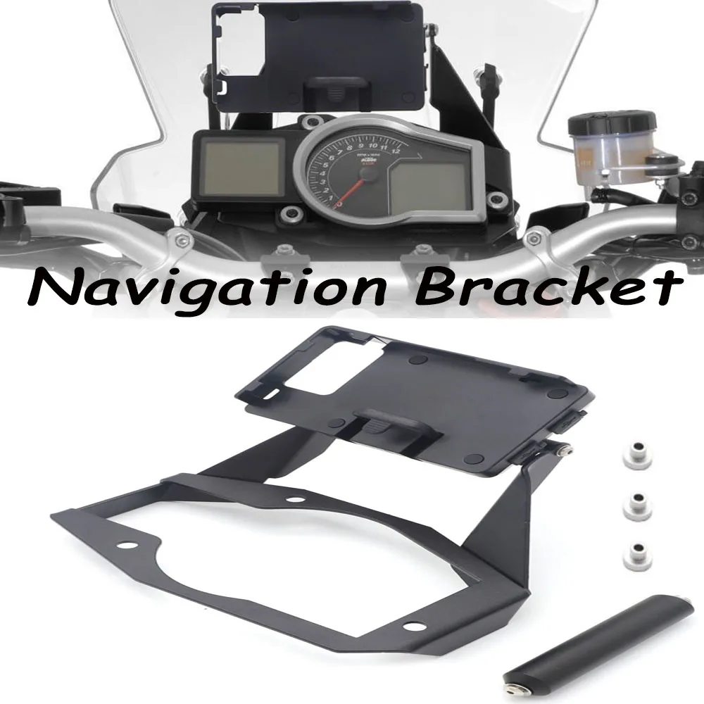 Motorcycle Bracket Mount Smartphone Gps Holder For 1050 1090 1190 Adventure Adv Phone Navigation Bracket Holder Orange Black