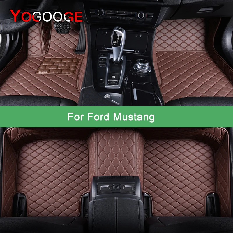

YOGOOGE Custom Car Floor Mats For Ford Mustang Auto Carpets Foot Coche Accessorie