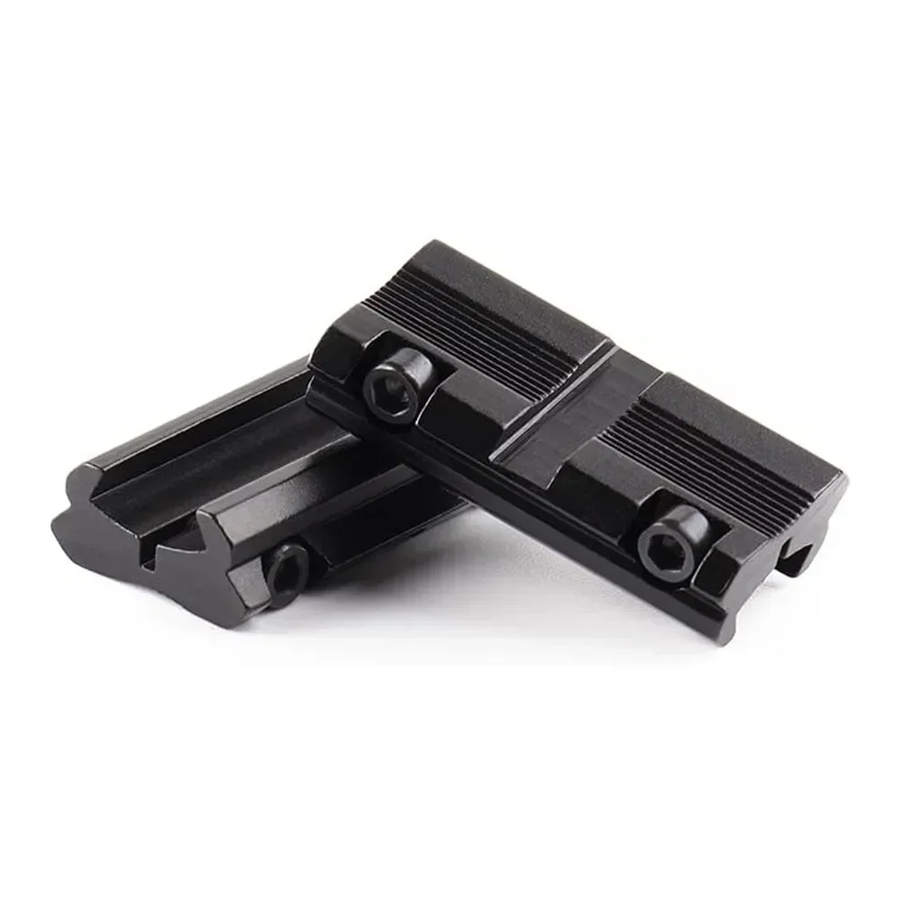 2PCS 11mm dovetail to 20mm oscilloscope adapter mounting base Weaver Picatinny track installation converter 9.5mm-10mm dovetail rifle scope mount