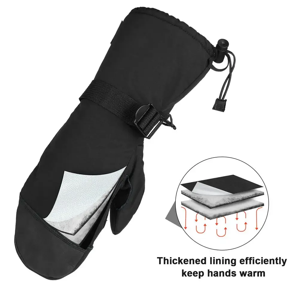 OZERO Ski Gloves Winter Waterproof Snowboard Snowmobile Skiing Motorcycle Riding Warm 3M Thermal Mittens Men Plus Size XXL Long 3