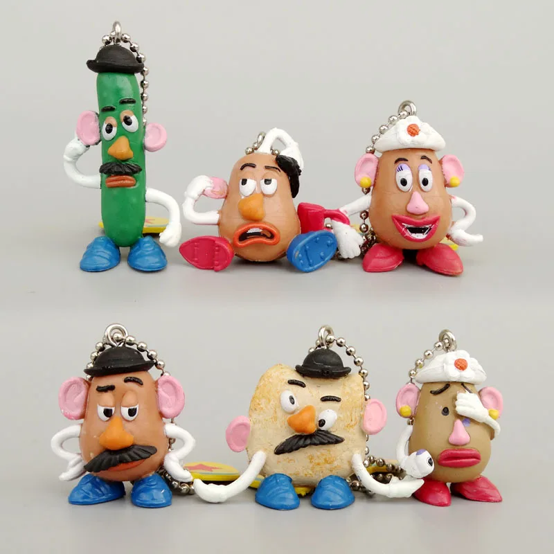 5/6pcs/set Anime Figures Mr.Potato Head PVC Cute Characters
