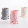 Vintage Flower Carved Pattern Makeup Brush Storage Box Brush Pen Pencil Storage Pot Holder Container Desk Organizer Gift 6