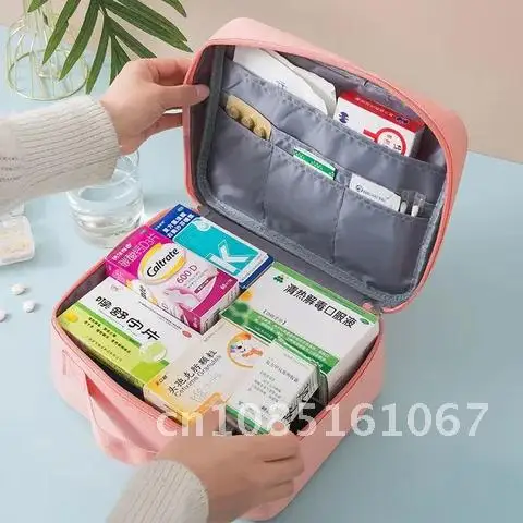 

Travel Outdoor Large Capacity Portable Medical Storage Bag Home Medicine Pill First Aid Kit Medical Emergency Kits Organizer Bag