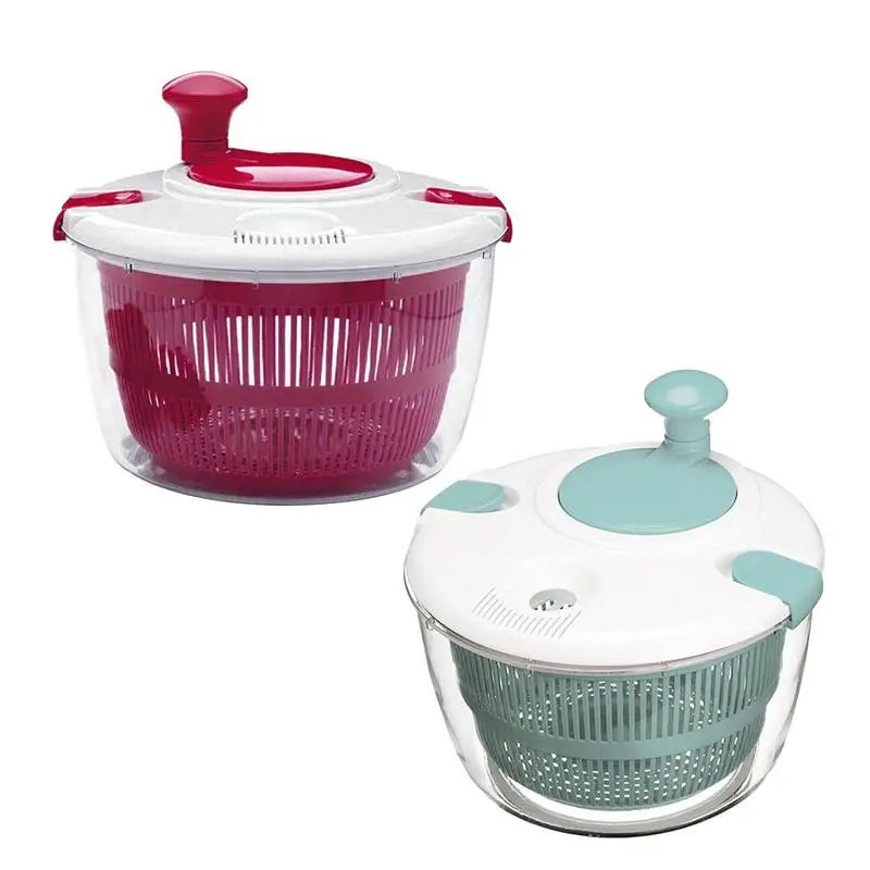 

Salad Dryer Spinner With Drain Fruit Vegetable Spinning Colander Quick And Easy Spinner With Secure Lid Lock & Rotary Handle