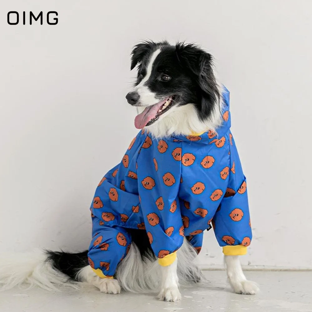 

OIMG Large Dogs Raincoat Four Legged Pet Clothes Golden Retriever Labrador Cute Dogs Waterproof Clothing Winter Puppy Outwears