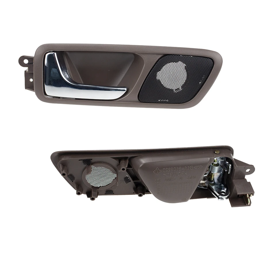 PT Auto Warehouse TO-2469MA-LH Manija Interior Para Puerta, Carcasa Negra Con Palanca Cromada, Lado Del Conductor
