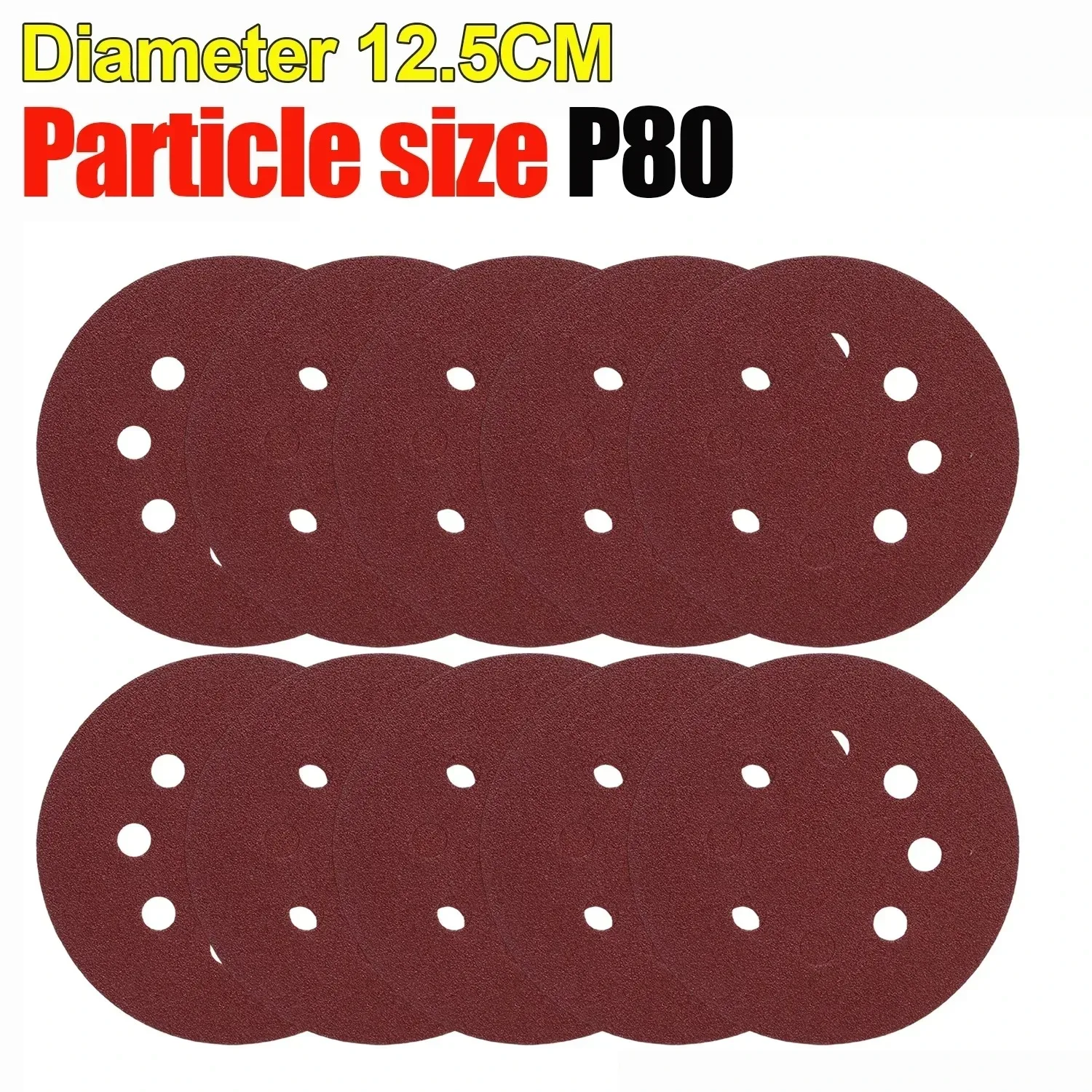 Versatile Sanding Discs - 125mm, Multi-Surface Polishing Pads, 40-3000 Grit