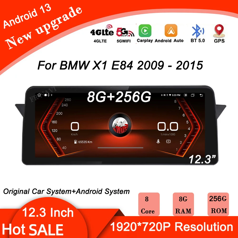 

8 Core IPS Android 13 Car Radio Stereo Video Player Multimedia GPS Navigation For BMW X1 E84 2009 - 2015 iDrive / CIC System