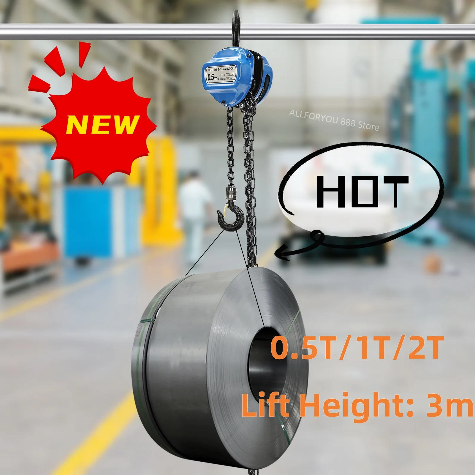 05t-1t-2t-manual-hand-chain-block-hoist-360-degree-rotatable-hooks-3m-standard-lift-height-blue