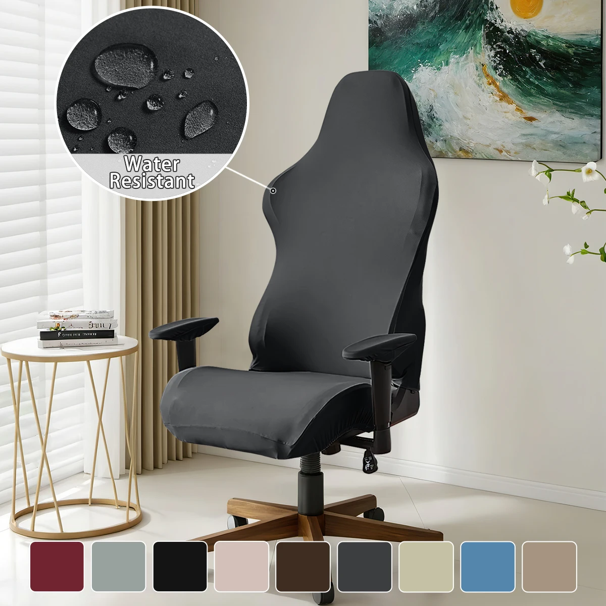Set of 4 Durable Elastic Chair Covers for Gaming and Internet Cafe Chairs