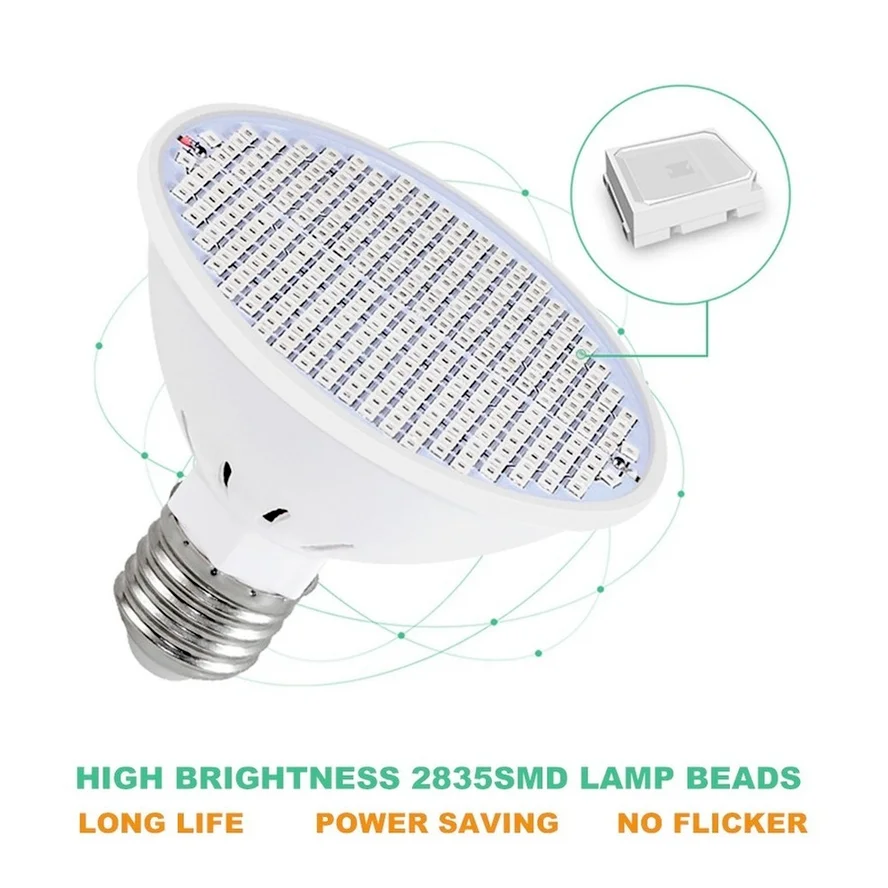 Plant Growth Lamp Cup Red and Blue Full Spectrum Indoor Planting E27 Lamp Beads 2835 Photosynthesis led grow light grow light