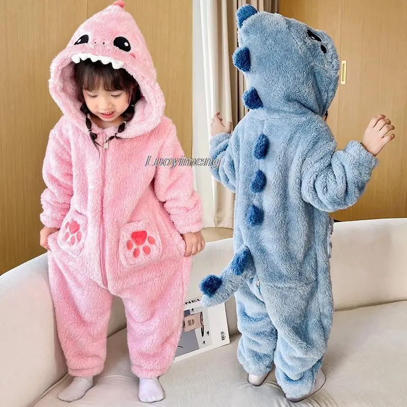 Christmas Baby Rompers Winter Costume Flannel Hooded Bodysuits Oneise Pajamas Animals Overalls Jumpsuit For Boys Girls Clothes