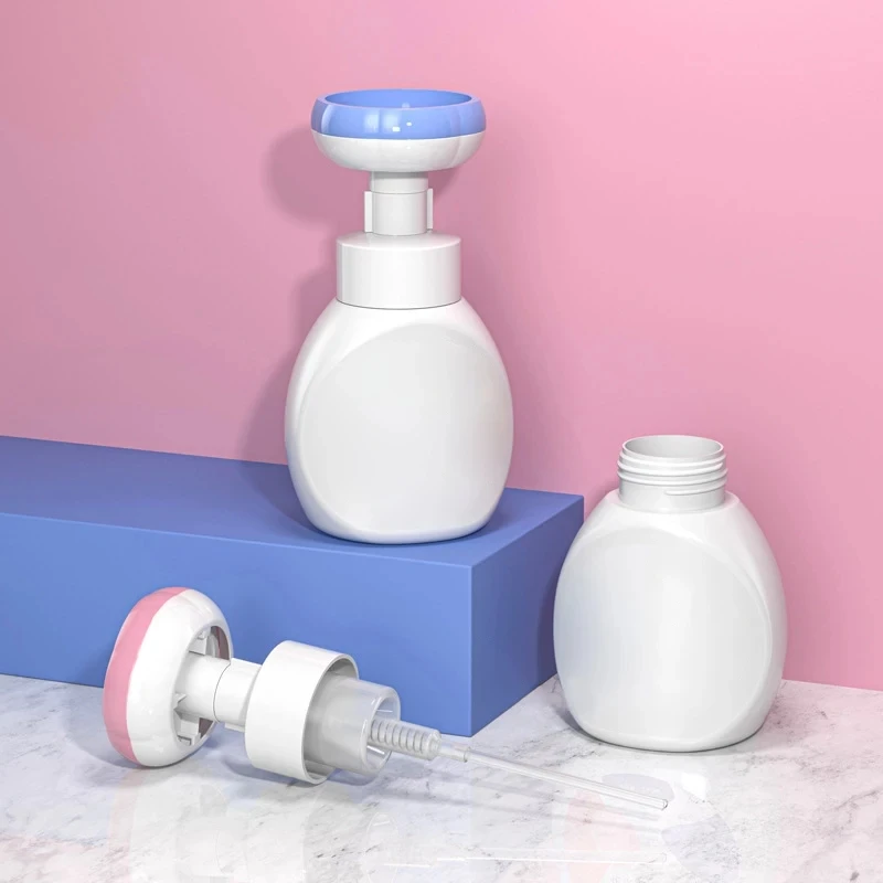 Soap Dispenser Foam Pump Bottle Foaming Soap Dispenser Soap Dispenser Bottle 300ML Flower Type Soap Dispenser Flower Foam Bottle Hand Sanitizer Bottle Children Travel Bathroom Supplies