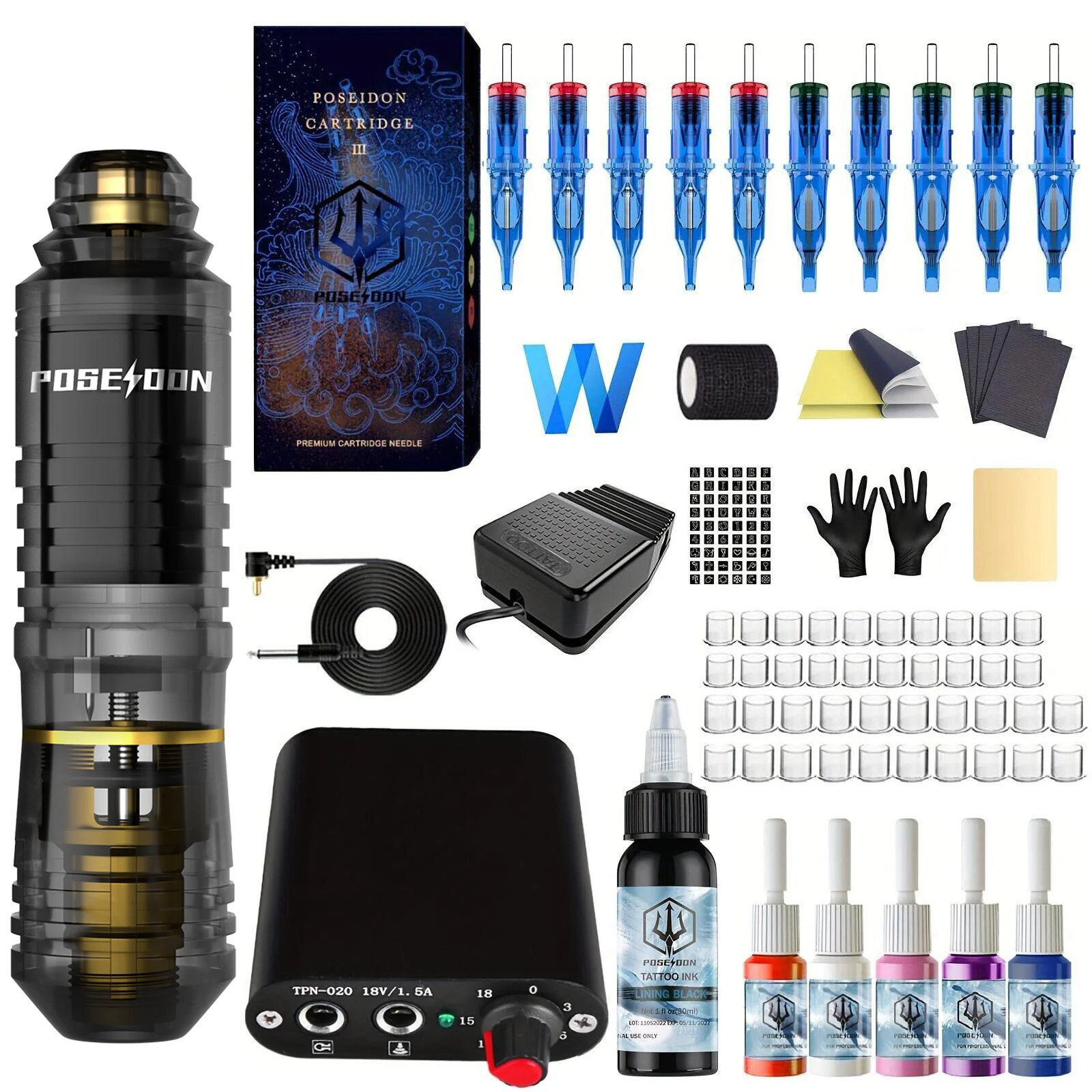 Queen タトゥーセット S&R Christmas Tattoo Kit POSEIDON Green Tattoo Pen Kit For