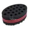 Double-Sided Magic Twisted Hairbrush Sponge Barber Salon Styling Oval Dual Use Perforated Curly Sponge Wave Roll Washable Tool 4