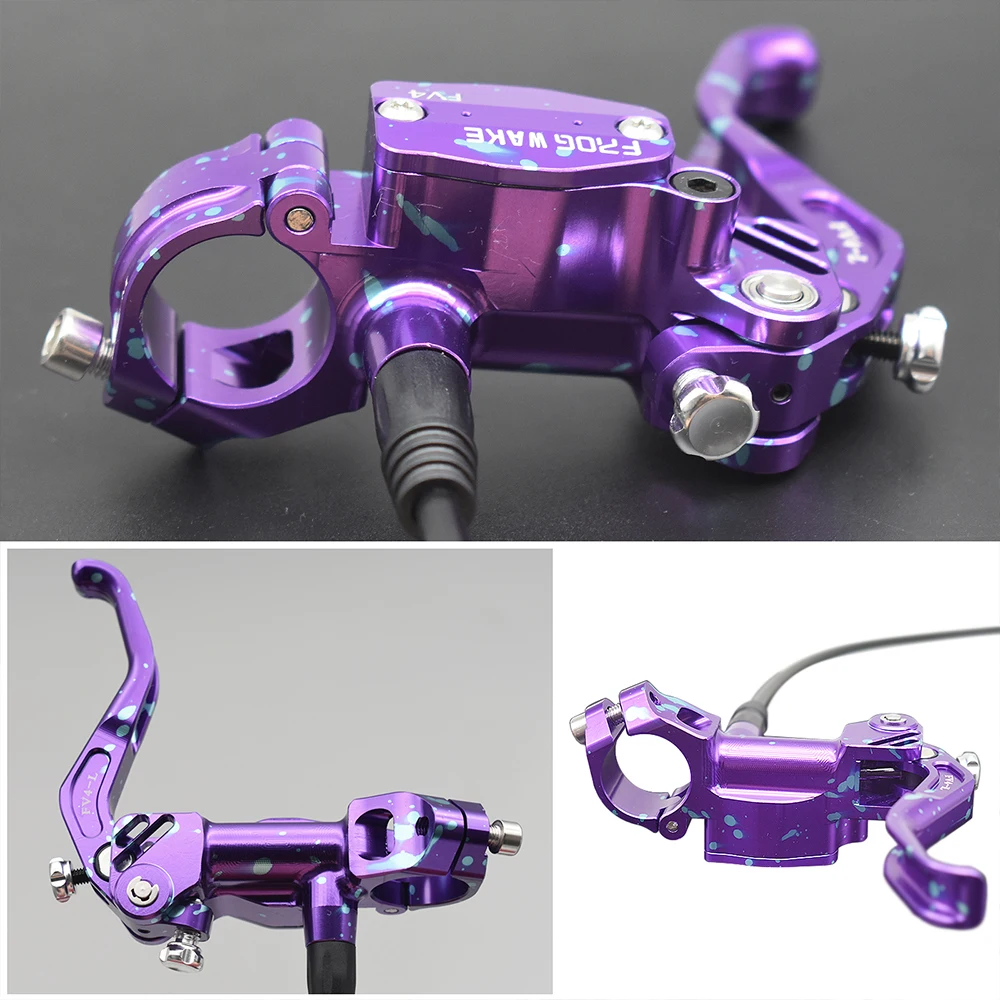 Kit freno a disco idraulico per mountain bike FV4-L Frog Wake con rotori da 180 mm Pinze a pressione olio a 4 pistoni in alluminio Leva radiale - immagine 6
