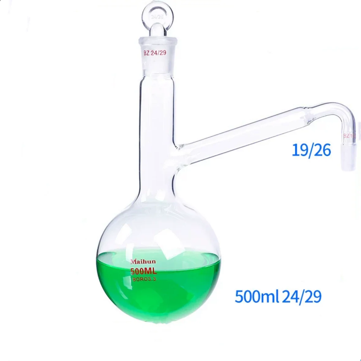 500mL Distilling Apparatus with Ground In joints Borosilicate 3.3 Glass Laboratory Chemistry Equipment Purification Device Set