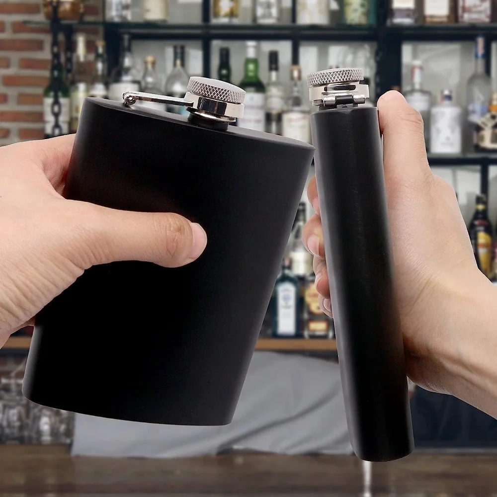 Portable Stainless Steel Hip Flask, Flagon Whiskey Wine Pot, Outdoor Pocket  Bottle, Drinker Drinkware for Travel, Camping - AliExpress 15