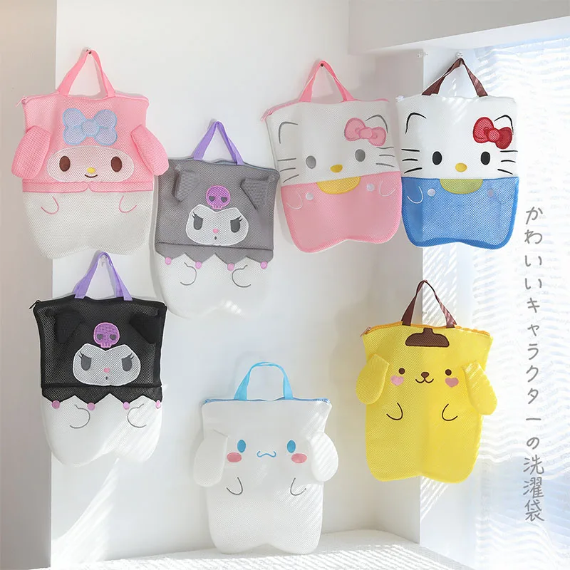 

Sanrio Hello Kitty Protective Washing Bag Cute Kawaii My Melody Anime Cartoon Anti Deformation Laundry Bag Portable Beach Bags