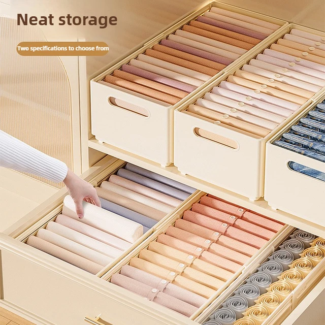 Boîte de rangement de vêtements réglable, organisateur de placard, organisateur de vêtements catégorisé, armoire de cuisine, bac de rangement, organisateur de maison 3