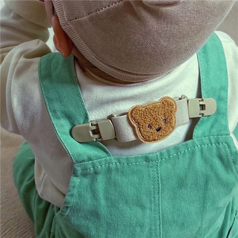 1PC Non-slip Pants Clips Clothes Clip Elastic Plush Bear Fixed Buckle Plastic Bed Sheet Waistband Extender For Baby Garment