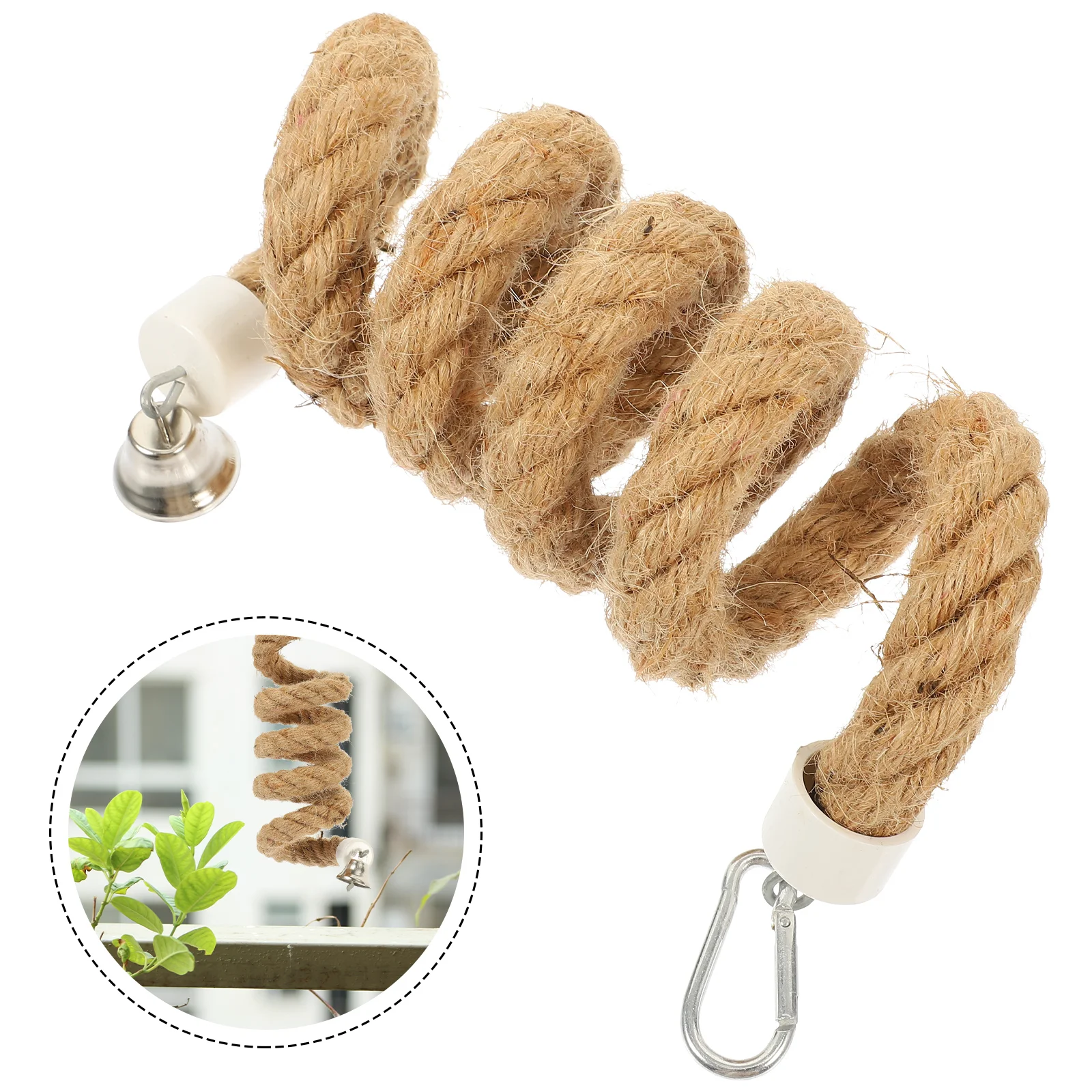 

Parrot Rope Spiral Standing Toy Parakeet Toy Bird Bungees Rope Hanging Bird Rope Bird Plaything