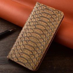 Premium Genuine Leather Flip Wallet Phone Case for Oukitel WP21 Ultra (Gray 1)