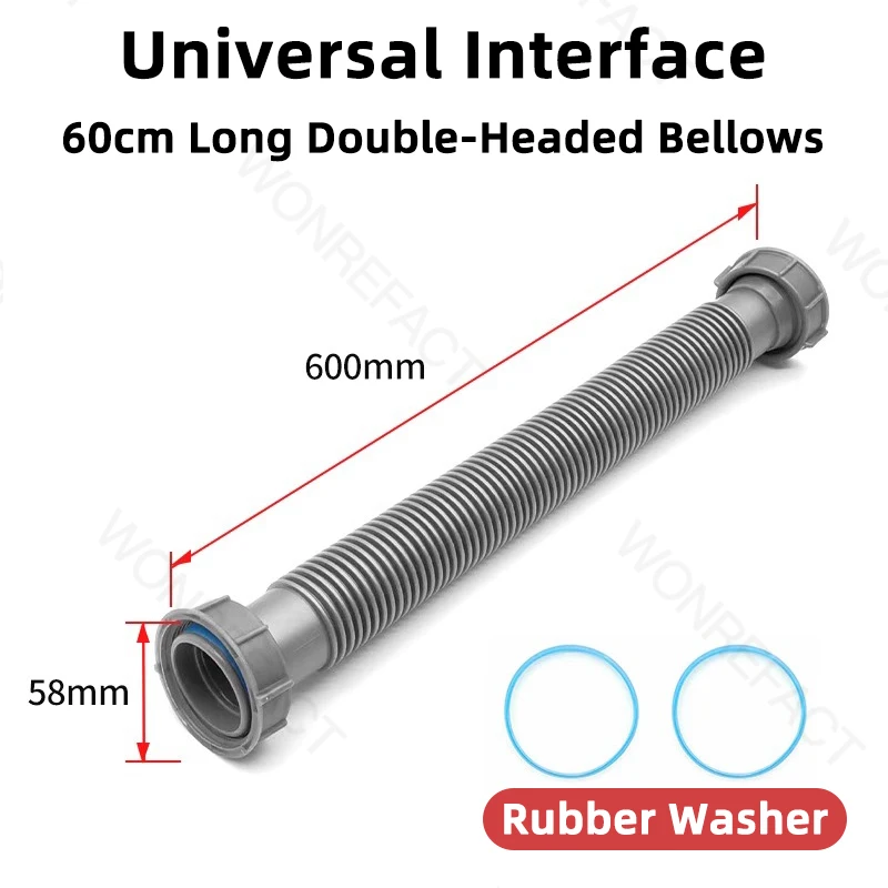 Kitchen Sink Drainage Accessories Drain Pipe Adapter Sink Drain Hose Anti-Odor Check Valve Filter Multi-joint Pipe kitchen sink strainer