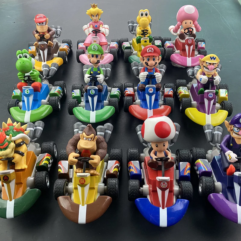 12pcs/set new Super Mario Series Karting Mario Bros Luigi Yoshi