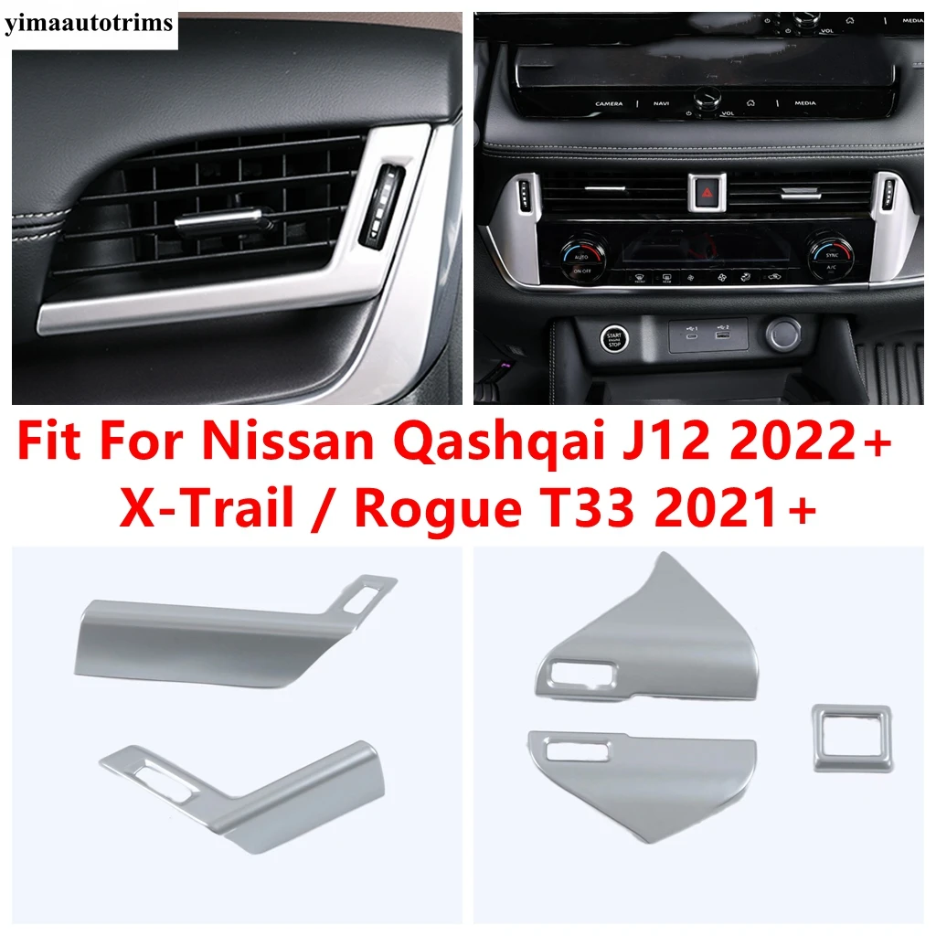 

Central Control AC Air Conditioning Outlet Vents Panel Cover Trim For Nissan Qashqai J12 2022-2024/X-Trail / Rogue T33 2021-2024