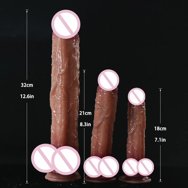 12/8/7 Inch Silicone Penis Huge Realistic Dildo Dong with Suction Cup for Women Masturbation Lesbain Anal Sex Toys for Adults 18 Sex Toys