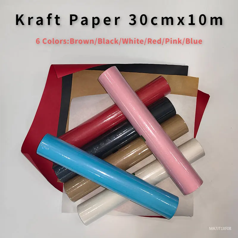 Roll Black Kraft Paper Rolled Craft Paper Width 0.3M Length 30M 12 Inch  x100 Feet