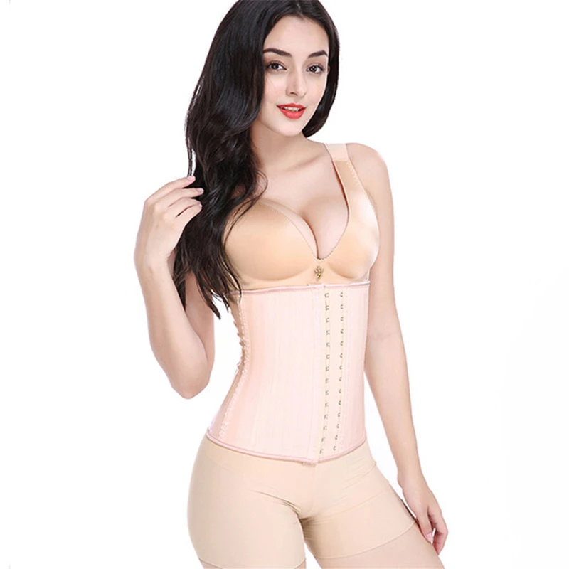 Latex Waist Trainer 25 Steel Bone Women Binders and Shapers Corset Modeling Strap Body Shaper Colombian Girdles Slimming Belt low back shapewear Shapewear