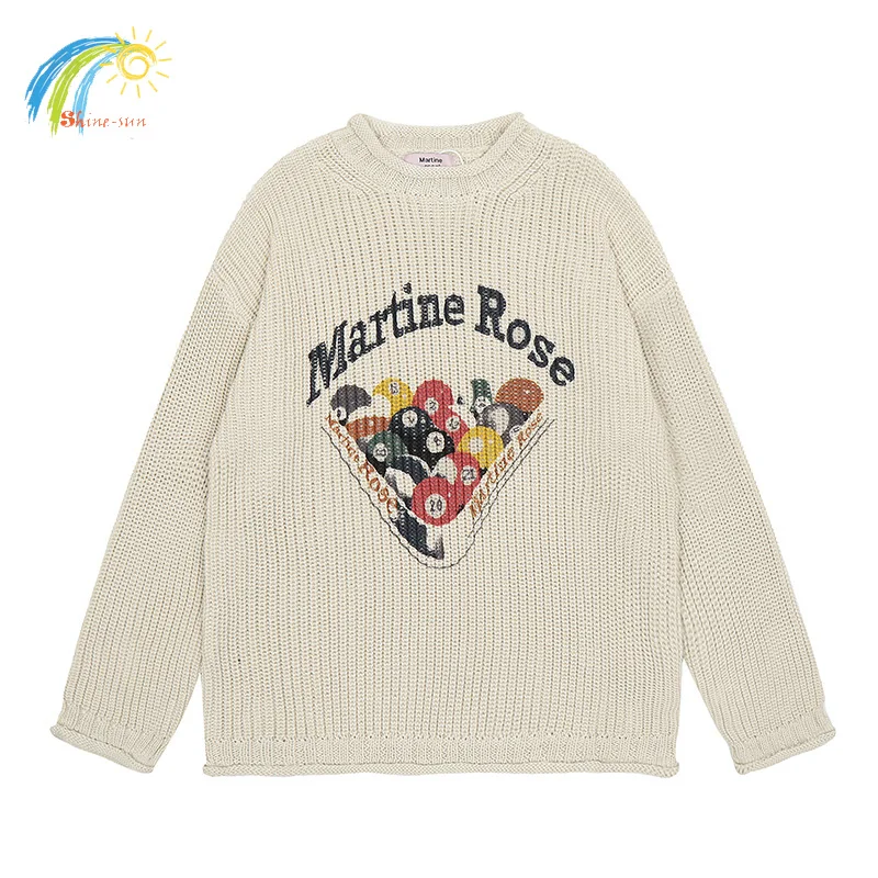 23FWRolledEdgeBilliardBallPrintingMartineRoseKnittedSweater