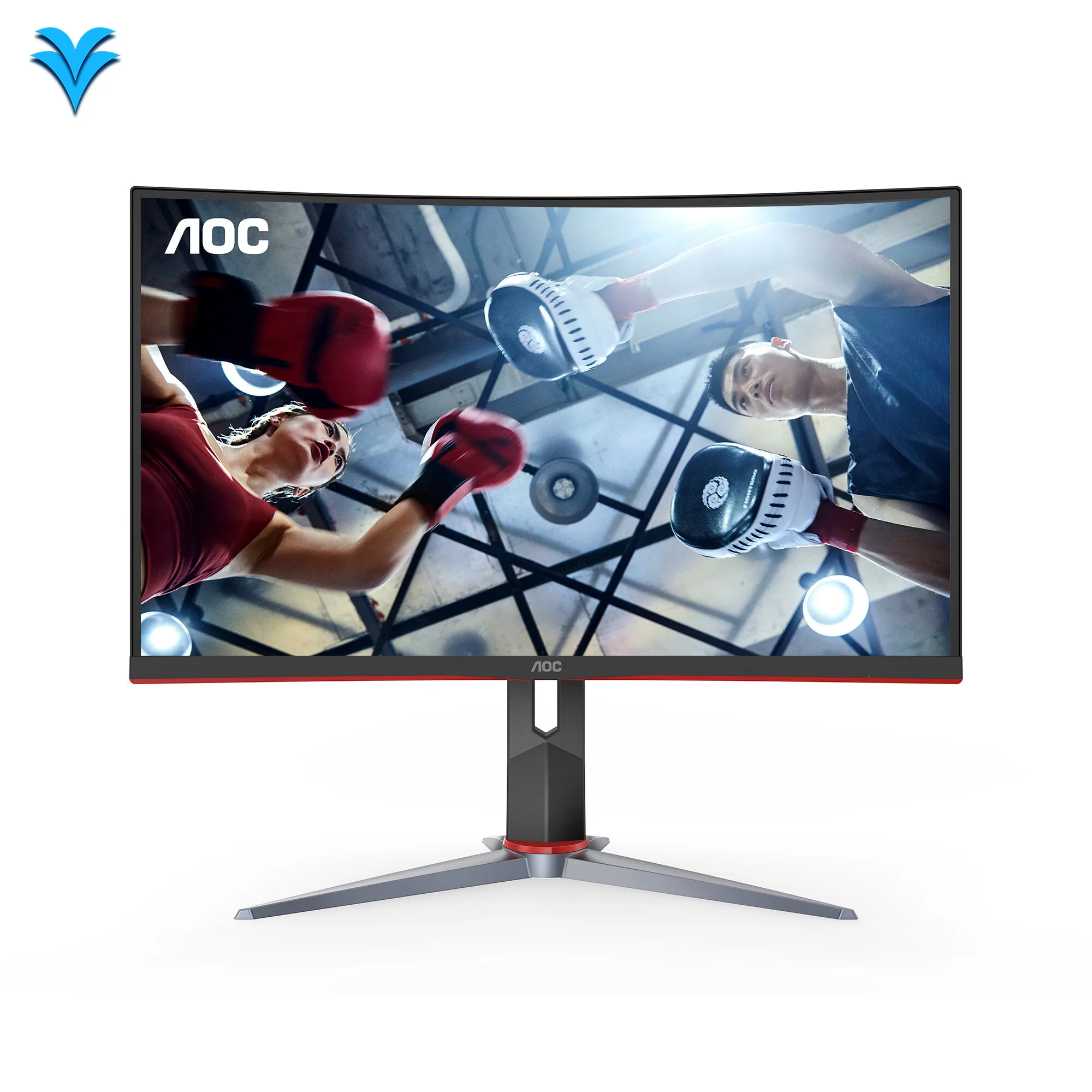 מסך משחק מעוגל AOC CQ27G2X 27 VA QHD 180Hz 1500R עם סינכרון HDR 99% SRGB לשולחן המשחקים