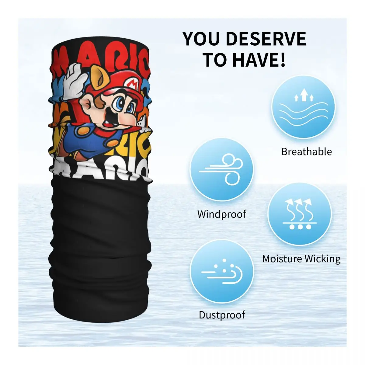 Mario Super Bros Balaclava Running Travel Cycling Mask Sun Protection Soft Bike Face Masks Spring Funny Scarf Bandana