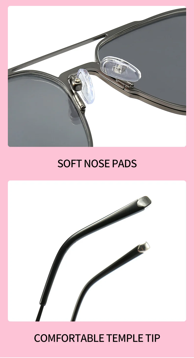 LONSY 3 In 1 Custom Magnet Myopia Sunglasses Polarized Clip On Sun Glasses Frame Men Women Vintage Optical Prescription_voghion.com