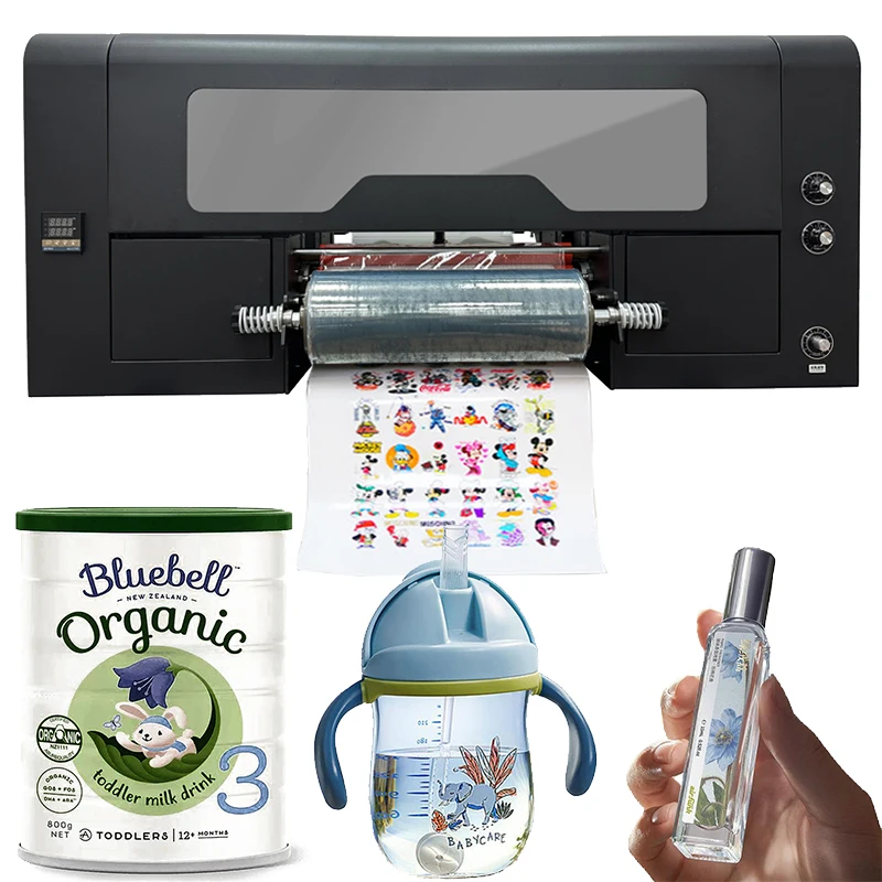 

30cm size uv roll to roll dtf printer cold transfer film uv sticker printing plotter with laminator