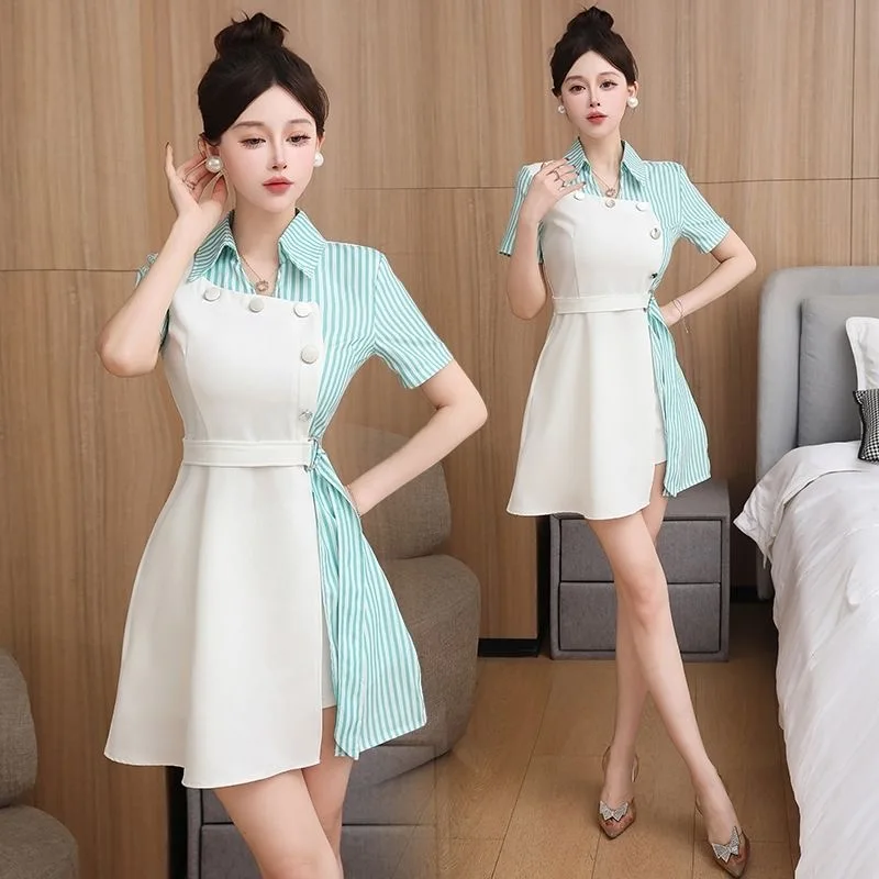 Two-piece Set Of 2024 New Shorts Fashion Style Foreign School Age Temperament Goddess Fan Professional Shorts Set Female Summer