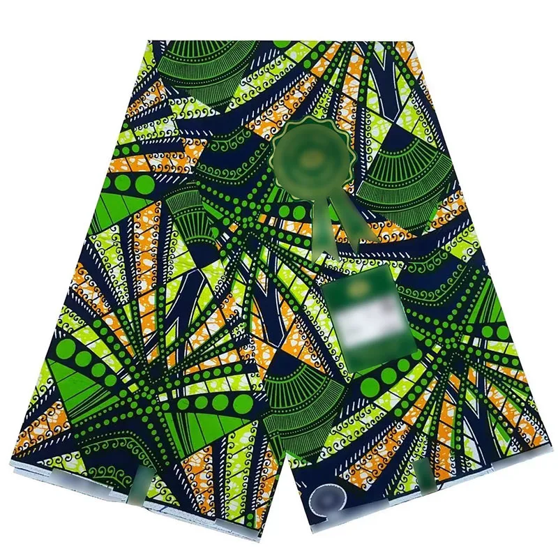 Africa Holandies Super Wax Original 6 Yards Nigeria Ankara Wax Fabric Cotton Nice Quality For Sewing Clothes 05W