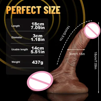 Silicone Realistic Dildo Soft Huge Penis with Suction Cup Flexible G-spot Sex Toys for Woman Lesbian Strapon Female Masturbation 6