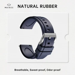Versatile Quick Release Rubber Watch Strap - Premium Accessory Band - 22mm (Blue S)