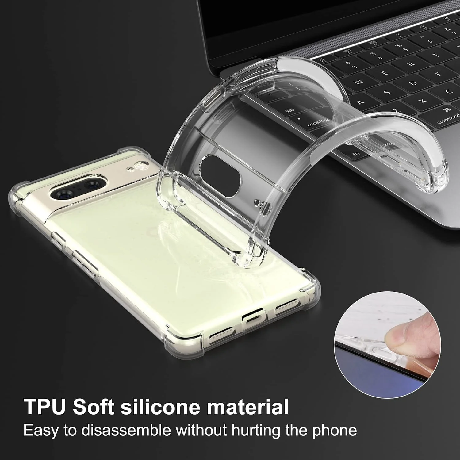 Shockproof Transparent TPU Phone Case - Clear Protective Cover