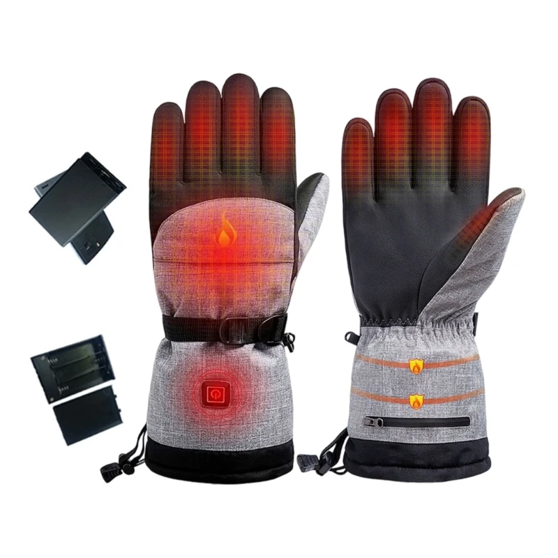 Electric Heated Gloves for Women Men Freezer Work, Touching Screen Winter Hand Warmer Gloves for Skiing Cycling Hunting 4