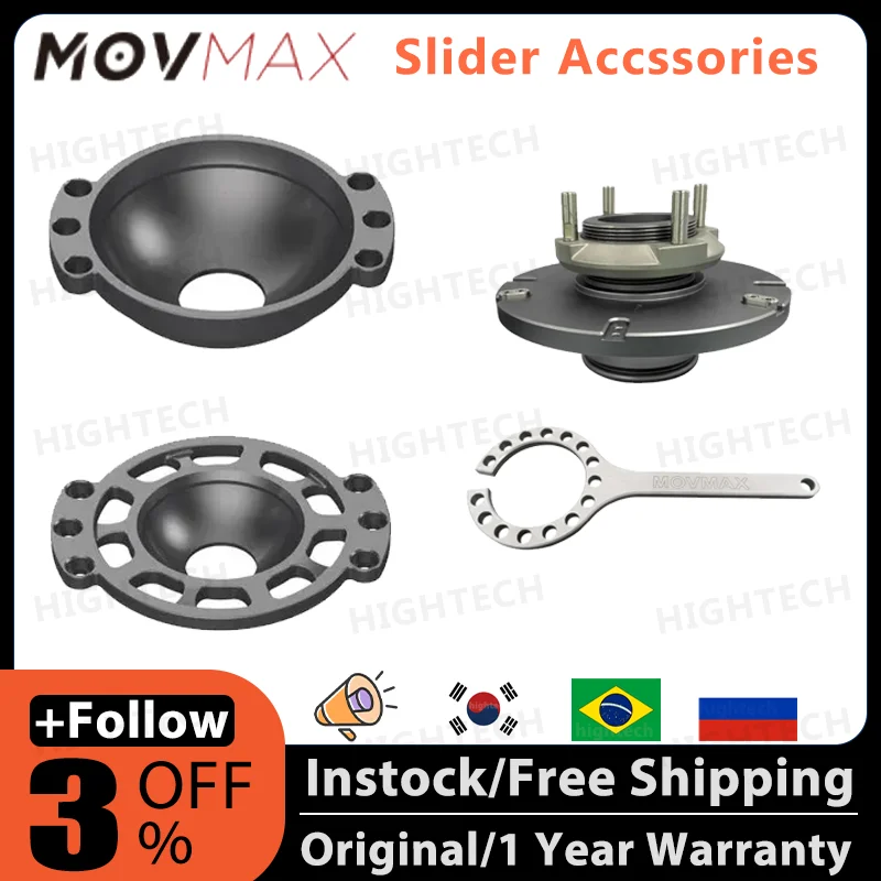 Vaxis MOVMAX 100mm/ 150mm Bowl/ Mitchell Mount / Light Stand / Double Ended/ Side EU Adapter Slider Accssories for MOVMAX Slider