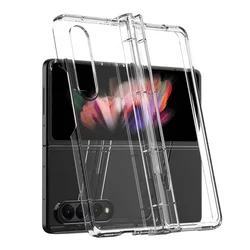 Crystal Clear Shockproof Hinge Protector Cover - Durable Hard Acrylic Case, Transparent Design for Galaxy Z Filp 8 (Transparent)