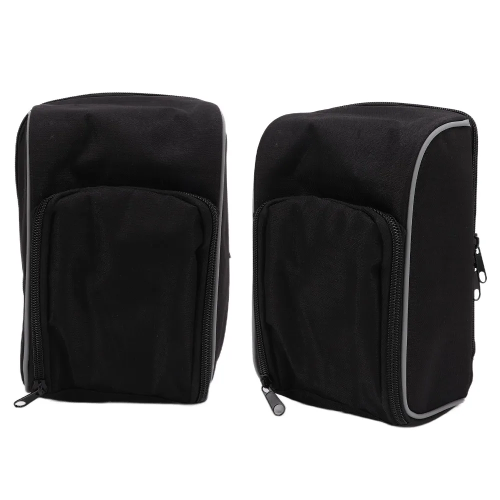 Borsa da Manubrio per Bicicletta in Tessuto Oxford, Impermeabile, Grande Capacità, Multifunzionale, Borsa Frontale Pieghevole per Bici