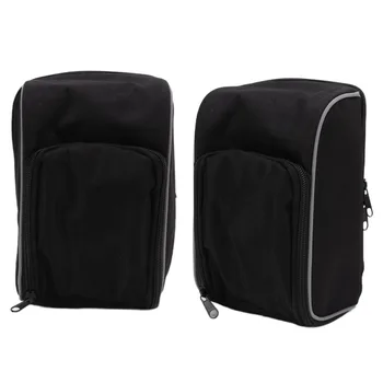 Borsa da Manubrio per Bicicletta in Tessuto Oxford, Impermeabile, Grande Capacità, Multifunzionale, Borsa Frontale Pieghevole per Bici