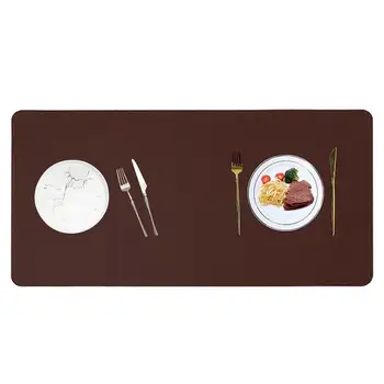 미끄럼 방지 방수 내유성 피크닉 바비큐 테이블 매트, 야외 캠핑 여행 PU 가죽 테이블 패드, 접이식 세척 가능한 플레이스매트