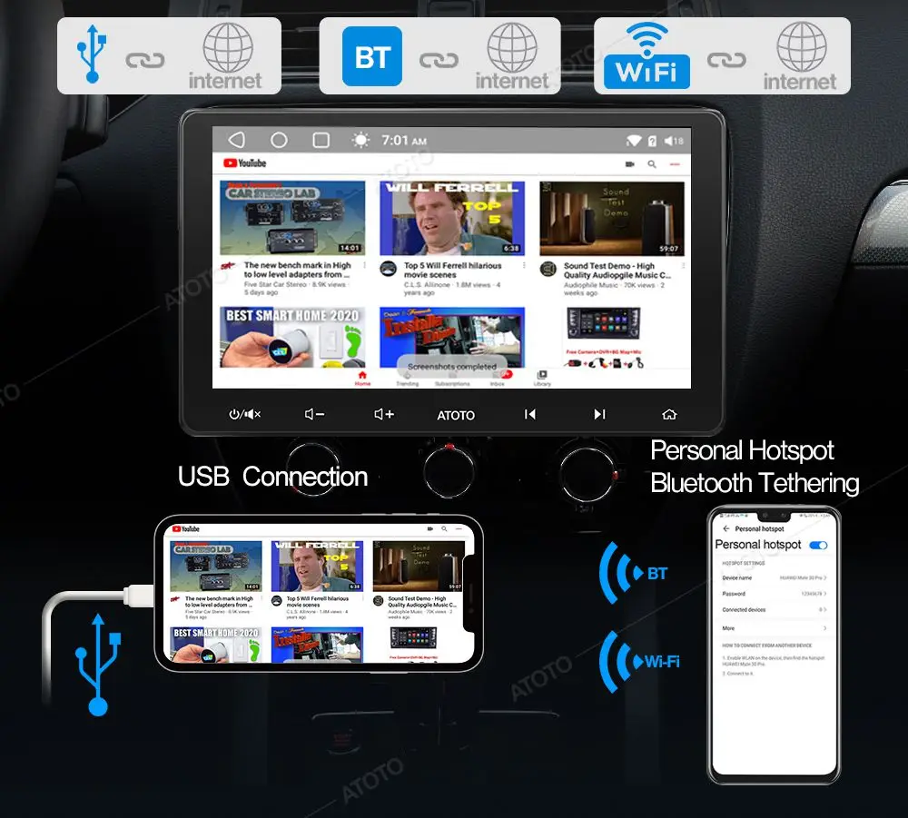 Iah10d 10 1インチqledディスプレイ Atoto Plus S8 ワイヤレスcarplay ステレオレシーバー Ultra S8g2119up Aカーオーディオ A